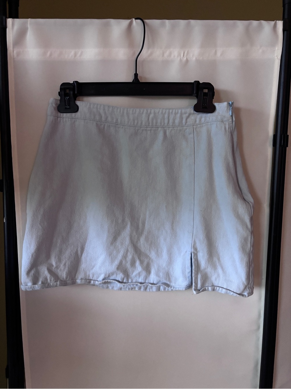 Altar'd State Pale Blue Mini Skirt with Side Slit